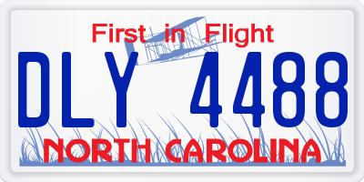 NC license plate DLY4488