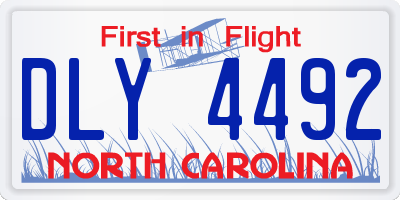 NC license plate DLY4492