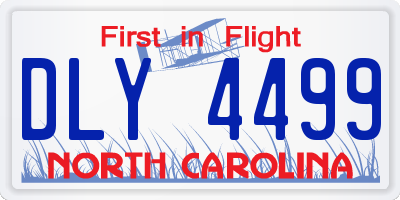 NC license plate DLY4499
