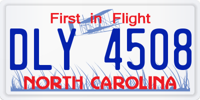 NC license plate DLY4508