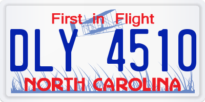 NC license plate DLY4510