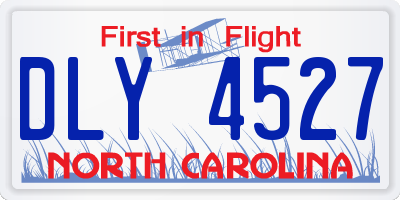 NC license plate DLY4527