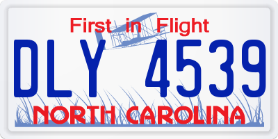 NC license plate DLY4539
