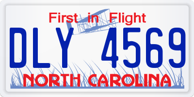 NC license plate DLY4569