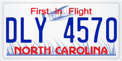 NC license plate DLY4570
