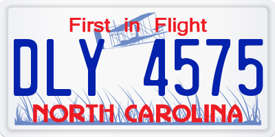 NC license plate DLY4575