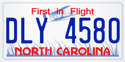 NC license plate DLY4580