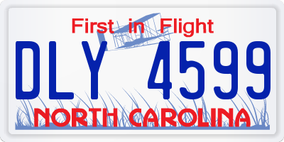 NC license plate DLY4599