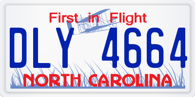 NC license plate DLY4664