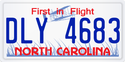 NC license plate DLY4683
