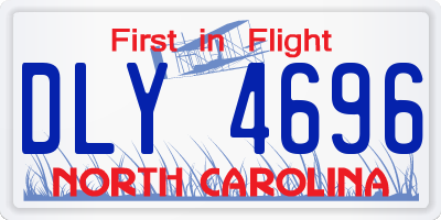 NC license plate DLY4696
