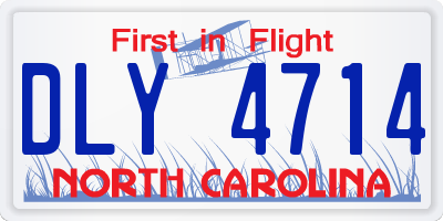 NC license plate DLY4714