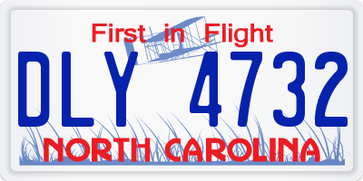 NC license plate DLY4732