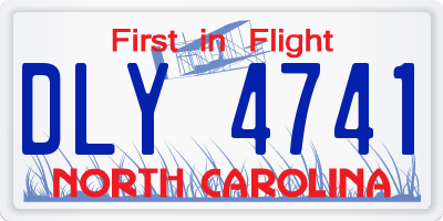 NC license plate DLY4741