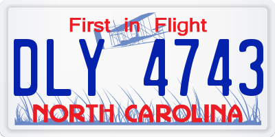NC license plate DLY4743