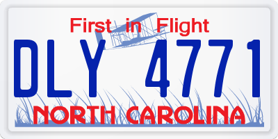 NC license plate DLY4771