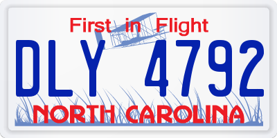 NC license plate DLY4792