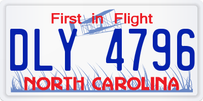 NC license plate DLY4796