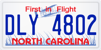 NC license plate DLY4802