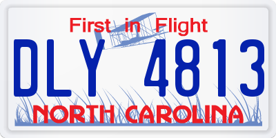 NC license plate DLY4813