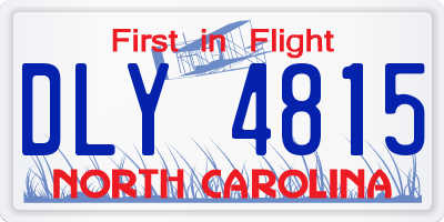 NC license plate DLY4815
