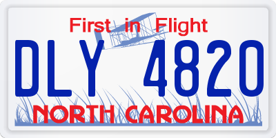 NC license plate DLY4820