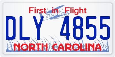 NC license plate DLY4855