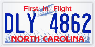 NC license plate DLY4862
