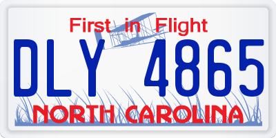 NC license plate DLY4865