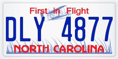 NC license plate DLY4877