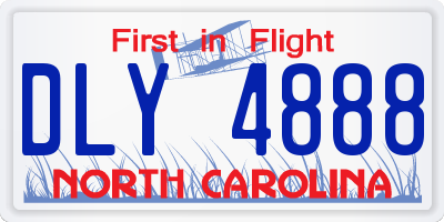 NC license plate DLY4888