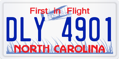 NC license plate DLY4901