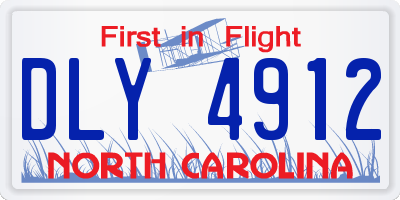 NC license plate DLY4912