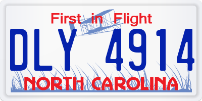 NC license plate DLY4914
