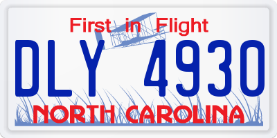 NC license plate DLY4930