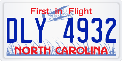 NC license plate DLY4932