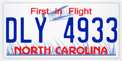 NC license plate DLY4933