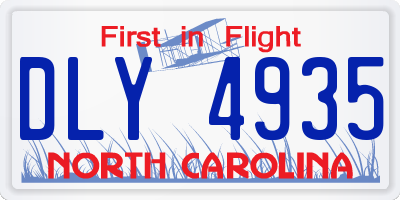 NC license plate DLY4935