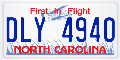NC license plate DLY4940