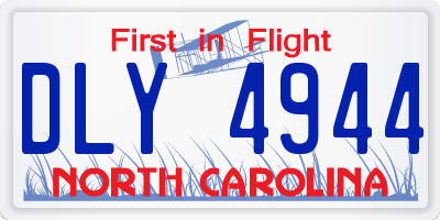 NC license plate DLY4944