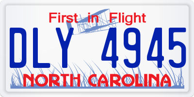 NC license plate DLY4945