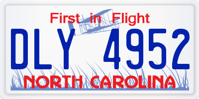 NC license plate DLY4952
