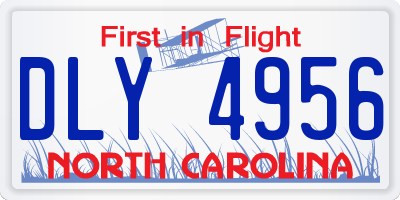 NC license plate DLY4956