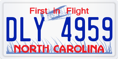 NC license plate DLY4959