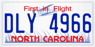 NC license plate DLY4966