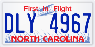 NC license plate DLY4967