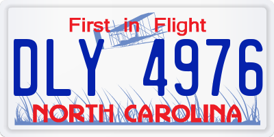 NC license plate DLY4976