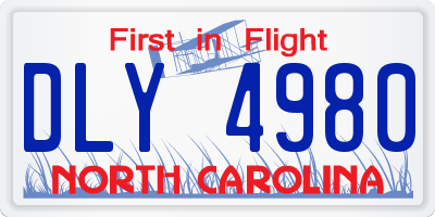 NC license plate DLY4980