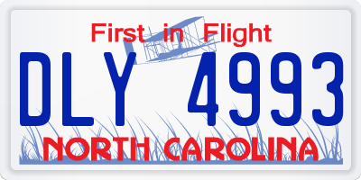 NC license plate DLY4993