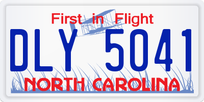 NC license plate DLY5041